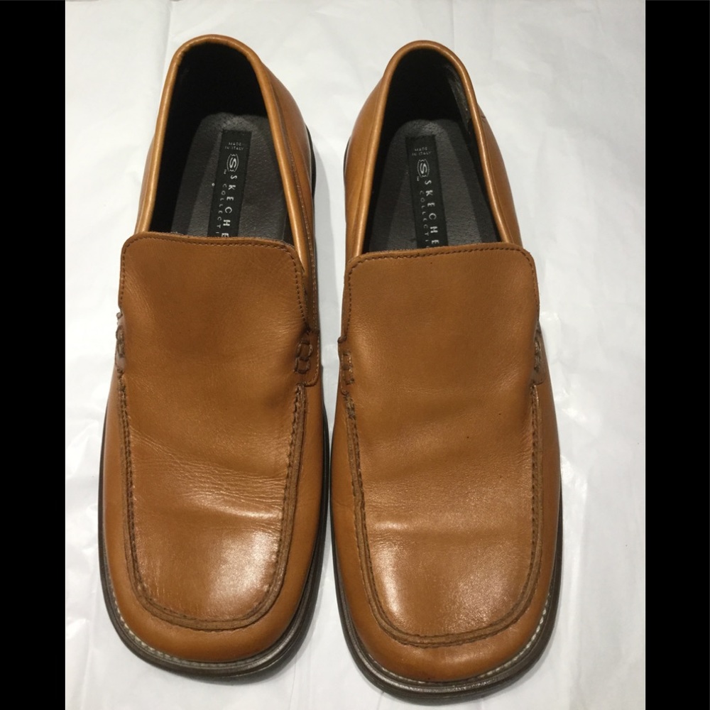 Sketchers casual work  men’s leather loafers